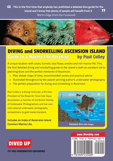 Ascension Island dive guide back cover