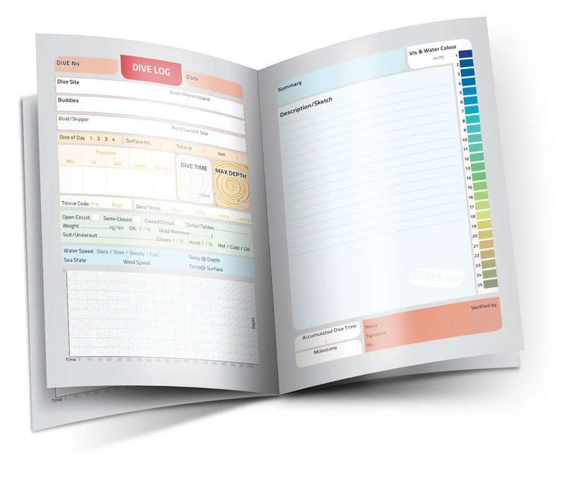 Ultimate Diver's Log Book (Mini) (Full colour 50-dive diving log book) - Image 3